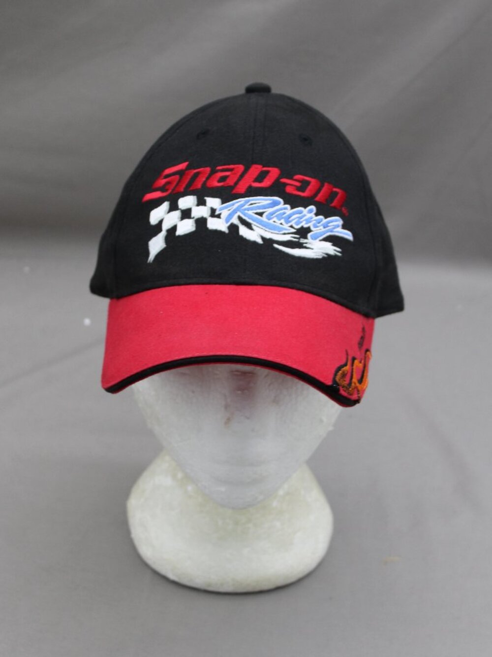 Car Racing Hat - Snap On Racing Checkered Flag - Adult Gripback